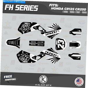 Graphics decal kit z_CR125̃OtBbNLbgi1998-1999jCR250i1997-1999jFH-White Graphics Kit for HONDA CR125 (1998-1999) & CR250 (1997-1999) FH - White