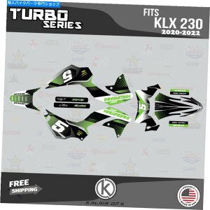 Graphics decal kit klx230 2020-2022^[{̃OtBbNLbg -  Graphics Kit for KAWASAKI KLX230 2020-2022 Turbo - Green