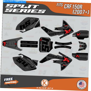 Graphics decal kit �z���_CRF150R�̃O���t�B�b�N�L�b�g�i2007-2023�jCRF 150R�X�v���b�g�V���[�Y-Red Shift Graphics Kit for Honda CRF150R (2007-2023) CRF 150R Split Series - Red Shift�y���s�A���i�z