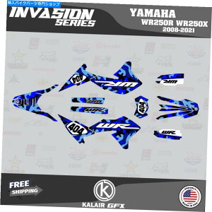 Graphics decal kit ���}�nWR250X WR250R�̃O���t�B�b�N�L�b�g�i2008-2021�jInvasion-Blue Graphics Kit for YAMAHA WR250X WR250R (2008-2021) INVASION-blue