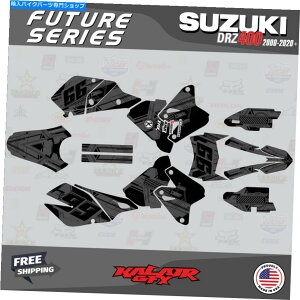 Graphics decal kit �X�Y�Ldrz400�̃O���t�B�b�N�L�b�g�i���ׂĂ̔N�jdrz400sm���� - �X���[�N Graphics Kit for SUZUKI DRZ400 (All Years) DRZ400SM Future-Smoke�y���s�A���i�z