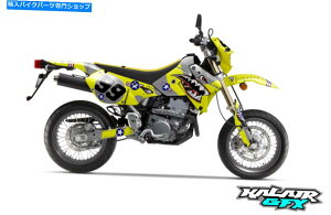Graphics decal kit XYLdrz400p̃OtBbNLbgiׂĂ̔Njdrz400SMvf^[CG[ Graphics Kit for SUZUKI DRZ400 (All Years) DRZ400SM Predator-Yellow