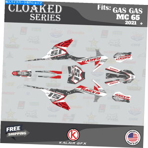 Graphics decal kit Gasgas MC 65�i2021-2023�j�̃O���t�B�b�N�L�b�g�N���[�N���b�h Graphics Kit for GasGas MC 65 (2021-2023) CLOAKED-red�y���s�A���i�z