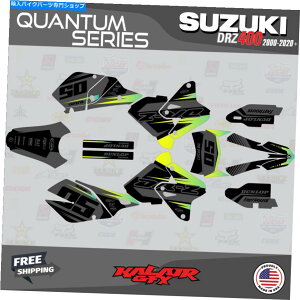Graphics decal kit �X�Y�Ldrz400SM�̃O���t�B�b�N�L�b�g�i���ׂĂ̔N�j�ʎq�ΊD Graphics Kit for SUZUKI DRZ400SM (ALL YEARS) QUANTUM-Lime�y���s�A���i�z
