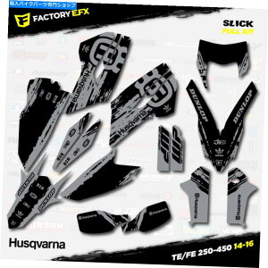 Graphics decal kit O[XbN[VOOtBbNXLbg̓nXNoi14-16 TE FE 250 450 TE250ɓK܂ Gray Slick Racing Graphics Kit fits Husqvarna 14-16 TE FE 250 450 TE250