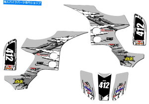 Graphics decal kit 1993-2005 TRX 90Vb_[O[ZQOtBbNXLbgƃz_ƌ݊ 1993-2005 TRX 90 SHREDDER Grey Senge Graphics Kit Compatible with Honda