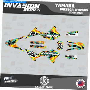 Graphics decal kit ���}�nWR250X WR250R�̃O���t�B�b�N�L�b�g�i2008-2021�jInvasion-Teal Graphics Kit for YAMAHA WR250X WR250R (2008-2021) INVASION-teal�y���s�A���i�z