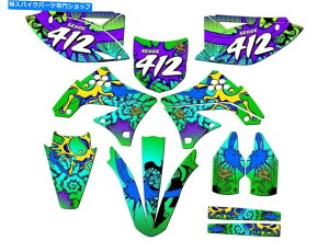 Graphics decal kit 2009-2011 KX 450 F Zany Green Senge Graphics KitƐƌ݊ 2009-2011 KX 450 F ZANY Green Senge Graphics Kit Compatible with Kawasaki