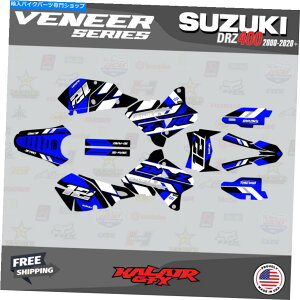 Graphics decal kit �X�Y�LDRZ400 SM S E�i���ׂĂ̔N�j�x�j���V���[�Y�p�̃O���t�B�b�N�L�b�g-Blue Graphics kit for Suzuki DRZ400 SM S E (All years) Veneer Series - Blue�y���s�A���i�z