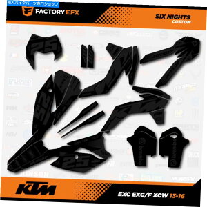 Graphics decal kit ブラックアウト6泊グラフィックキットはKTM 13-16 EXC EXC/F XCW 125 250 300 450に適合します Blackout 6 Nights Graphics Kit fits KTM 13-16 EXC EXC/F XCW 125 250 300 450