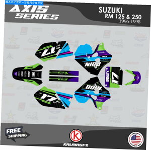 Graphics decal kit �X�Y�LRM 125 RM 250 1996 1998 1998���̃O���t�B�b�N�L�b�g-Green Graphics Kit for SUZUKI RM 125 RM 250 1996 1997 1998 Axis - Green�y���s�A���i�z