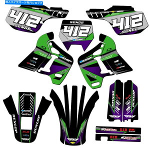Graphics decal kit 1991-1994 KDX 200T[WO[ZQOtBbNXLbgƌ݊ 1991-1994 KDX 200 SURGE Green Senge Graphics Kit Compatible with Kawasaki