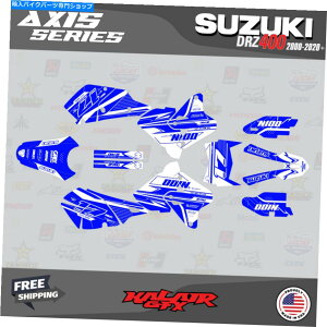 Graphics decal kit XYLDRZ400 SM S EiׂĂ̔NjV[Yp̃OtBbNLbg-Blue Shift Graphics kit for Suzuki DRZ400 SM S E (All years) Axis Series - Blue Shift