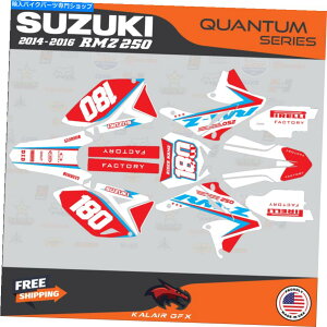 Graphics decal kit �X�Y�L�̃O���t�B�b�N�L�b�gRMZ250 RMZ 250 2014 2015 2016 Quantum Series-Wht Red Cyn Graphics Kit For Suzuki RMZ250 RMZ 250 2014 2015 2016 Quantum Series-Wht Red Cyn�y���s�A���i�z
