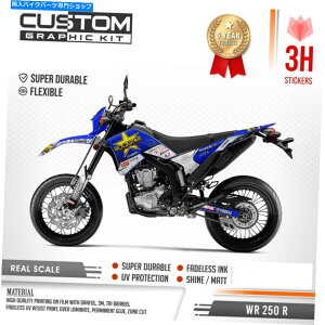 Graphics decal kit }nWR250X WR 250 R 2007-2021fJ[XebJ[tLbg̃JX^OtBbNX Custom Graphics for Yamaha WR250X WR 250 R 2007 - 2021 Decals Stickers Full Kit