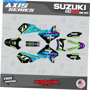 Graphics decal kit XYLDRZ400 SM S EiׂĂ̔NjV[Yp̃OtBbNLbg-Green Graphics kit for Suzuki DRZ400 SM S E (All years) Axis Series - Green