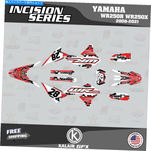 Graphics decal kit }nWR250X WR250R̃OtBbNLbgi2008-2021j؊J-RED Graphics Kit for YAMAHA WR250X WR250R (2008-2021) INCISION-RED