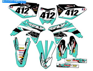 Graphics decal kit 2008-2017 RMZ 450 13�t���C�^�[�R�C�Y�Z���Q�O���t�B�b�N�X�L�b�g�X�Y�L�ƌ݊��� 2008-2017 RMZ 450 13 FLY Turquoise Senge Graphics Kit Compatible with Suzuki�y���s�A���i�z