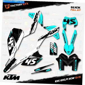 Graphics decal kit WhiteCyan Slick Graphics KitKTM 13-16 Exc Exc/F XCW 125 250 300 450ɓK܂ White & Cyan Slick Graphics Kit fits KTM 13-16 EXC EXC/F XCW 125 250 300 450