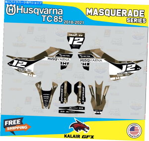 Graphics decal kit Husqvarna TC85 2018 2019 2020 2021 2022 2023�}�X�J���[�h-Brwnbl�̃O���t�B�b�N�L�b�g Graphics Kit for Husqvarna TC85 2018 2019 2020 2021 2022 2023 MASQUERADE-BrwnBl