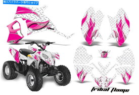 Graphics decal kit ATVデカールグラフィックキットQuadラップポラリスアウトロー90 110オールイヤー年間部族ピンク ATV Decal Graphic Kit Quad Wrap For Polaris Outlaw 90 110 All Years TRIBAL PINK