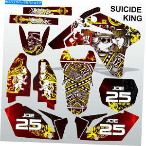 Graphics decal kit XYLRMZ 450 2007ELOgNX[VOfJ[ZbgMXOtBbNXLbg SUZUKI RMZ 450 2007 SUICIDE KING motocross racing decals set MX graphics kit