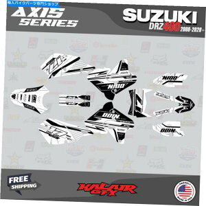 Graphics decal kit XYLDRZ400 SM S EiׂĂ̔NjV[Yp̃OtBbNLbg-White Graphics kit for Suzuki DRZ400 SM S E (All years) Axis Series - White
