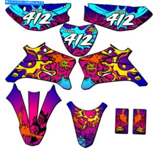 Graphics decal kit 2008-2022 TTR 110 2008-2022 TTR 110 ZANY Pink Senge Graphics Kit Compatible with Yamaha