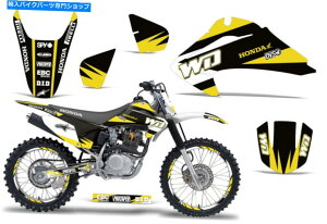 Graphics decal kit Honda CRF230F CRF150FfJ[OtBbNLbg_[goCNXebJ[bv04-07 WDCG[ Honda CRF230F CRF150F Decal Graphic Kit Dirt Bike Sticker Wrap 04-07 WD Yellow
