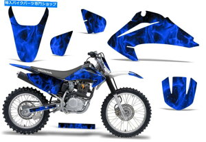 Graphics decal kit Honda CRF230F CRF150FfJ[OtBbNLbg_[goCNXebJ[bv04-07 Flames Blue Honda CRF230F CRF150F Decal Graphic Kit Dirt Bike Sticker Wrap 04-07 Flames Blue