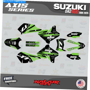 Graphics decal kit XYLDRZ400 SM S EiׂĂ̔NjV[Yp̃OtBbNLbg-Green Graphics kit for Suzuki DRZ400 SM S E (All years) Axis Series - Green