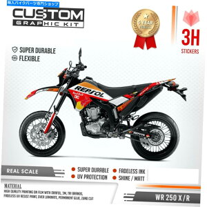 Graphics decal kit ���}�nWR250X WR 250 R 2007-2021�f�J�[���X�e�b�J�[�t���L�b�g�̃J�X�^���O���t�B�b�N�X Custom Graphics for Yamaha WR250X WR 250 R 2007 - 2021 Decals Stickers Full Kit
