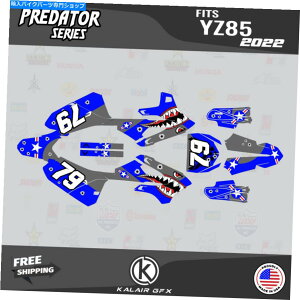 Graphics decal kit }nYZ85p̃OtBbNLbgi2022-2023jYZ 85 PredatorV[Y-Blue Graphics Kit for Yamaha YZ85 (2022-2023) YZ 85 Predator Series - Blue