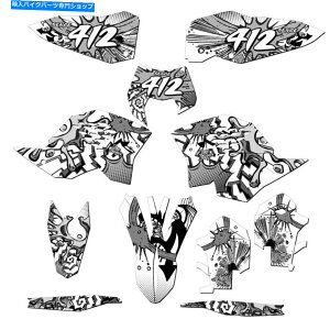 Graphics decal kit 2008-2011 Exc Zany White Senge Graphics Kit KTMƌ݊ 2008-2011 EXC ZANY White Senge Graphics Kit Compatible with KTM