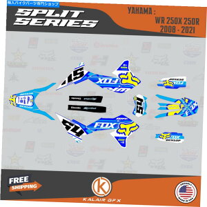 Graphics decal kit }nWR250X WR250R̃OtBbNLbgi2008-2021jXvbgV[Y-Blue Graphics Kit for YAMAHA WR250X WR250R (2008-2021) Split Series - Blue