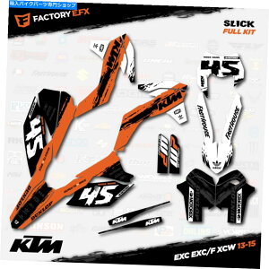 Graphics decal kit �I�����W���z���C�g�X���b�N�O���t�B�b�N�X�L�b�g��KTM 13-16 EXC EXC/F XCW 125 250 300 450�ɓK�����܂� Orange & White Slick Graphics Kit fits KTM 13-16 EXC EXC/F XCW 125 250 300 450