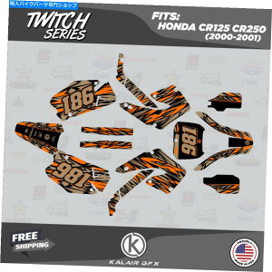 Graphics decal kit z_CR125 CR250 2000 2001 CR 125 CR 250 Twitch-Tanp̃OtBbNLbg Graphics Kit for HONDA CR125 CR250 2000 2001 CR 125 CR 250 Twitch-Tan