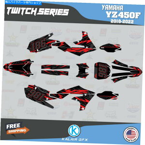 Graphics decal kit }ñOtBbNLbgYZ450FN2018 2019 2020 2021 2022 Twitch -Red Graphics Kit for Yamaha YZ450F years 2018 2019 2020 2021 2022 Twitch - Red