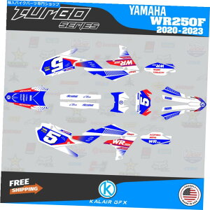 Graphics decal kit ���}�nWR250F 2020 2020 2021 2022 2023�^�[�{�V���[�Y�̃O���t�B�b�N�L�b�g - �u���[���b�h Graphics Kit for Yamaha WR250F 2020 2021 2022 2023 Turbo Series - Blue Red�y���s�A���i�z
