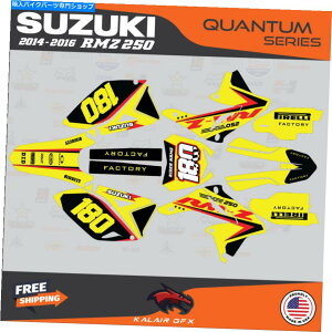 Graphics decal kit �X�Y�L�̃O���t�B�b�N�L�b�gRMZ250 RMZ 250 2014 2015 2016 Quantum Series-Illw Blk Red Graphics Kit For Suzuki RMZ250 RMZ 250 2014 2015 2016 Quantum Series-Ylw Blk Red�y���s�A���i�z