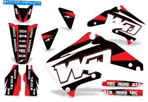 Graphics decal kit �z���_CRF450R�f�J�[���O���t�B�b�N�X�L�b�g�_�[�g�o�C�N���b�v�X�e�b�J�[CRF450 02-04 WD RED Honda CRF450R Decal Graphics Kit Dirt Bike Wrap Sticker CRF450 02-04 WD Red
