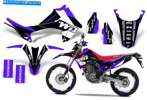 Graphics decal kit �z���_CRF 250L 250M�f�J�[���O���t�B�b�N�X�L�b�g�_�[�g�o�C�N���b�v�X�e�b�J�[13-16 WD�p�[�v�� Honda CRF 250L 250M Decal Graphics Kit Dirt Bike Wrap Stickers 13-16 WD Purple