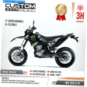 Graphics decal kit ���}�nWR250X WR 250 R 2007-2021�f�J�[���X�e�b�J�[�t���L�b�g�̃J�X�^���O���t�B�b�N�X Custom Graphics for Yamaha WR250X WR 250 R 2007 - 2021 Decals Stickers Full Kit