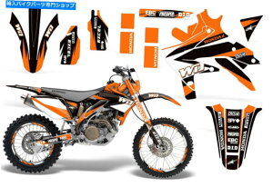 Graphics decal kit �z���_CRF450X�f�J�[���O���t�B�b�N�X�L�b�g�_�[�g�o�C�N���b�v�X�e�b�J�[05-15 WD�I�����W Honda CRF450X Decal Graphics Kit Dirt Bike Wrap Sticker 05-15 WD Orange�y���s�A���i�z
