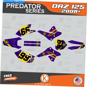 Graphics decal kit �X�Y�LDRZ125�p�̃O���t�B�b�N�X�f�J�[���L�b�g�i2008-2023�jDRZ 125 Predator Series- Purple Graphics Decal Kit For Suzuki DRZ125 (2008-2023) DRZ 125 Predator Series- Purple�y���s�A���i�z