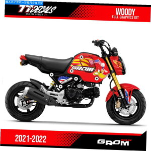 Graphics decal kit 2022 Grom Woody Graphics Kit Decal Honda 77 decals 2022 grom woody graphics kit decal Honda 77DECALS