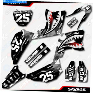 Graphics decal kit O[Tx[WJOtBbNXz_CR125 250 POLISPORT RESTYLELbg02-07fJ[ Gray Savage Camo Graphics fits Honda CR125 250 Polisport Restyle kit 02-07 Decal