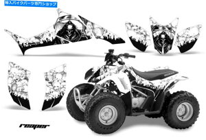 Graphics decal kit ATV�O���t�B�b�N�L�b�g�N�A�b�h�f�J�[���X�e�b�J�[���b�v�z���_TRX90 2006-2018 Reaper White ATV Graphics Kit Quad Decal Sticker Wrap For Honda TRX90 2006-2018 REAPER WHITE�y���s�A���i�z