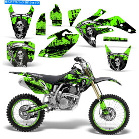 Graphics decal kit デカールグラフィックキットホンダCRF150 R 150ダートバイクラップCRF 150R 2007-2016 REAPGRN Decal Graphic Kit Honda CRF150 R 150 Dirt Bike Wrap CRF 150R 2007-2016 REAP GRN