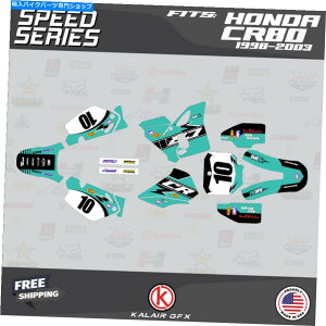 Graphics decal kit �z���_CR80�̃O���t�B�b�N�L�b�g�i1998-2003�jCR 80�X�s�[�h-TEAL Graphics Kit for Honda CR80 (1998-2003) CR 80 Speed - Teal�y���s�A���i�z